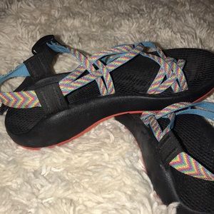 Rainbow Print Chacos